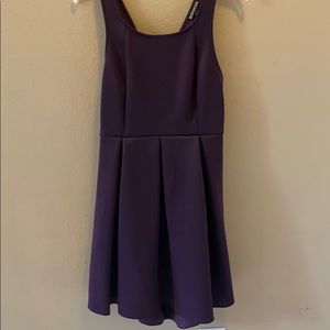 NWT Express cross-back sleeveless eggplant dress